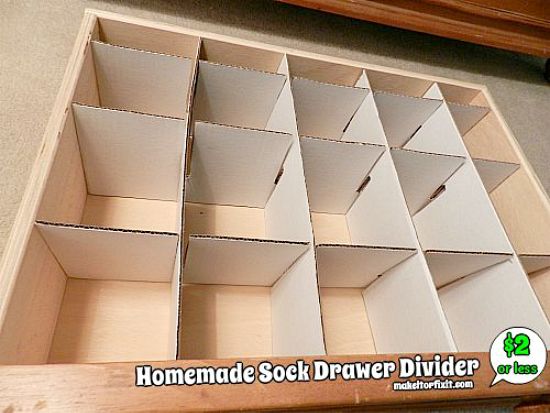 Homemade Sock Drawer Divider Make It Or Fix It Yourself!