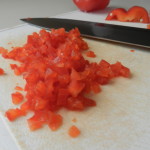 Chop Red Peppers