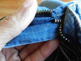 How to fix a broken jeans zipper without taking them apart! #mendingma, how to fix a zip