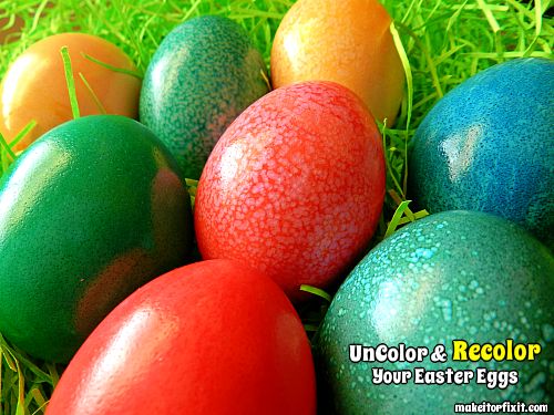 Uncolor and Recolor Your Easter Eggs