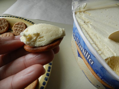 Bite-Size Peanut Butter Cookie Ice Cream Sandwiches