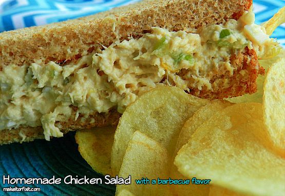 Homemade Chicken Salad with a Barbecue Flavor