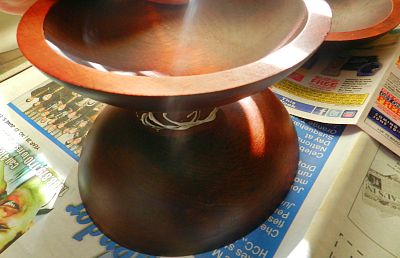 Using Wooden Bowls to Make Candle Holders
