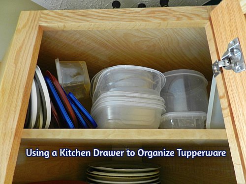 Using A Kitchen Drawer To Organize Tupperware