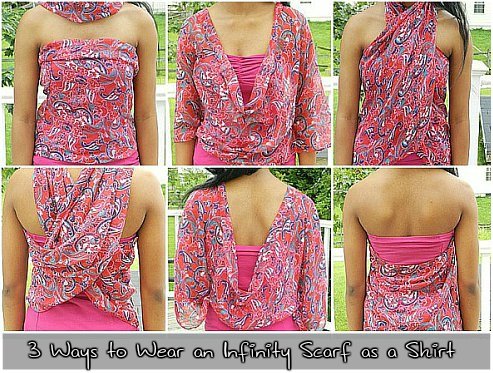 3 Ways to Wear an Infinity Scarf as a Shirt
